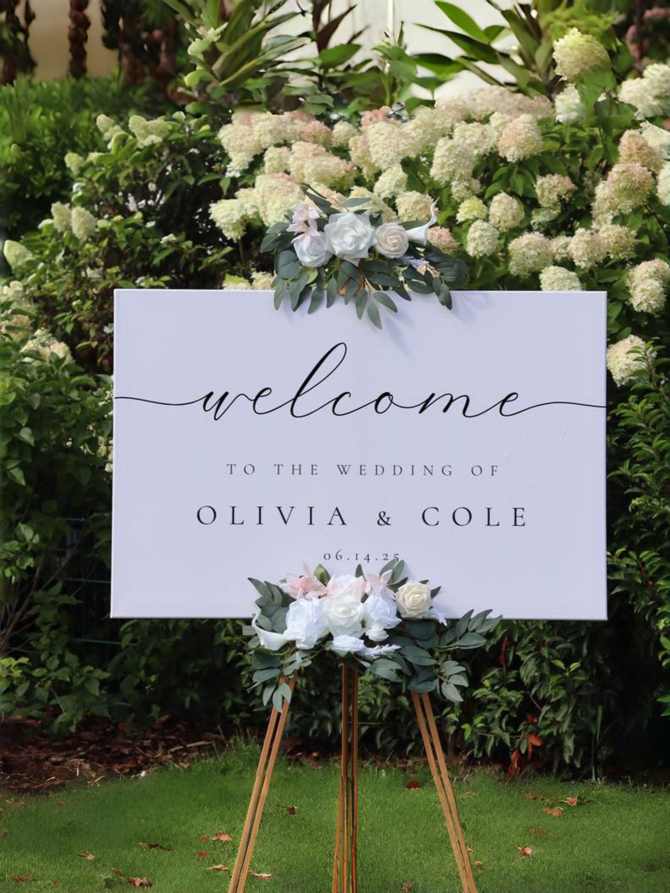 Custom PVC Material Wedding Welcome Sign